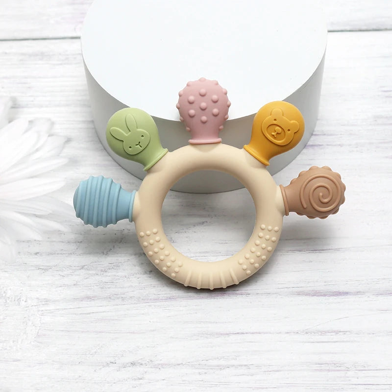 Soft grip baby teether