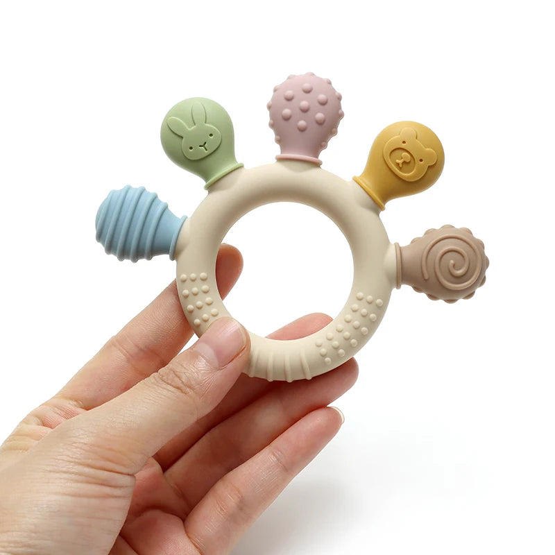 Soft grip baby teether