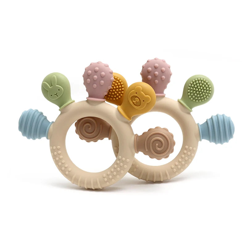 Soft grip baby teether