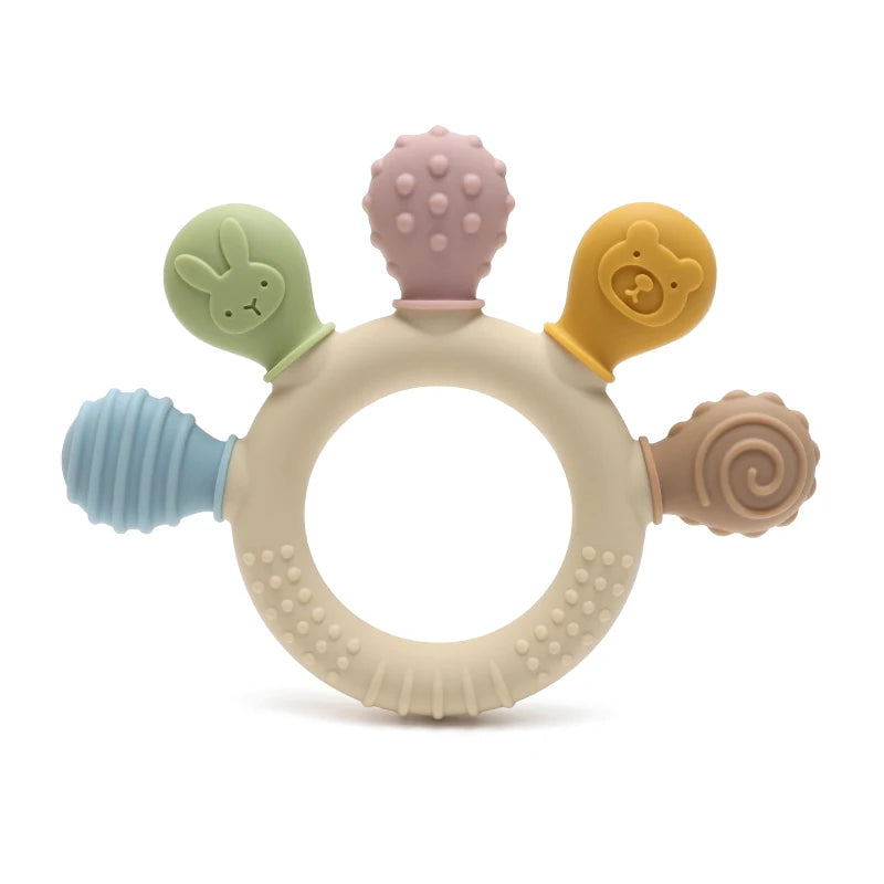 Soft grip baby teether
